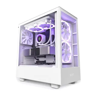 【NZXT 恩傑】NZXT H5 Elite白色水冷電競電腦(i7-13700F/Z790/32G/1TB SSD/RTX3060/750W/Z53 RGB水冷)