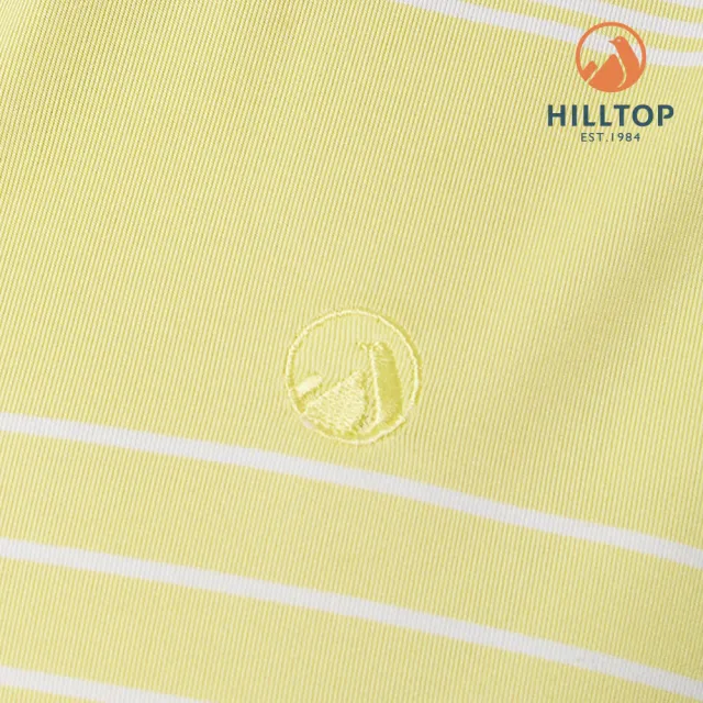 【Hilltop 山頂鳥】條紋ZISOFIT POLO衫 女款 黃｜PS14XFJ2ECIW