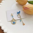 【Jpqueen】夢幻童話甜美不對稱針式耳環(3款可選)