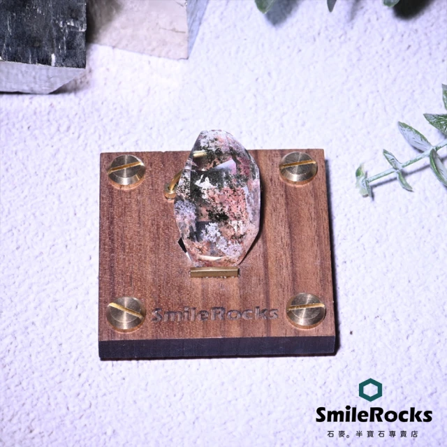 SmileRocks 石麥 四季幽靈隨形冰塊 3.6x2.2x1.2cm(彩幽靈水晶 附SmilePad Stand 6X6底板)