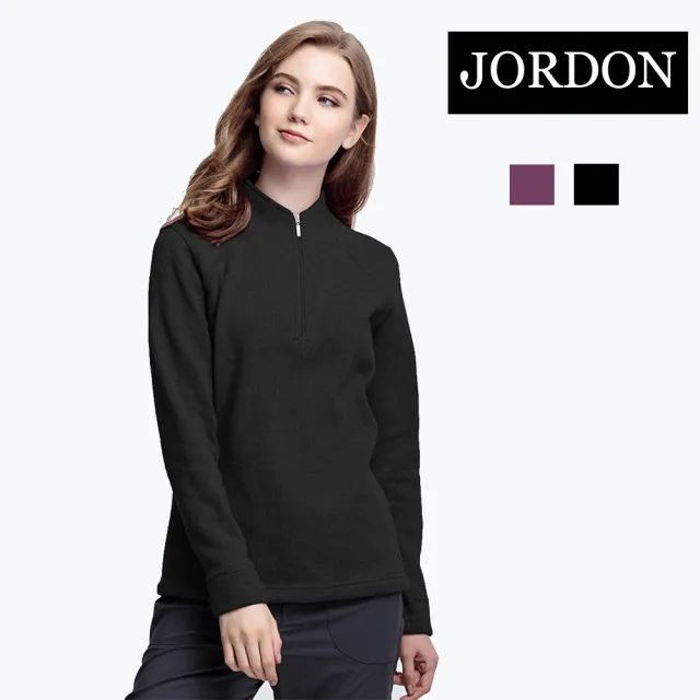 【JORDON 橋登】麻花粗針厚刷毛上衣(女上衣/中層衣/立領/保暖/登山/戶外休閒)