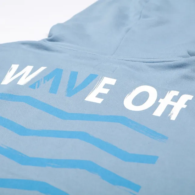 【WAVE OFF】街頭帽T-水洗藍 共2色(現貨商品 618前哨戰  連帽上衣 純棉帽T 帽T 連帽上衣 長袖帽T)