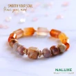 【Naluxe】高品珊瑚玉ll飄花瑪瑙ll設計款開運手鍊(佛教七寶、有機寶石、避邪、安神)