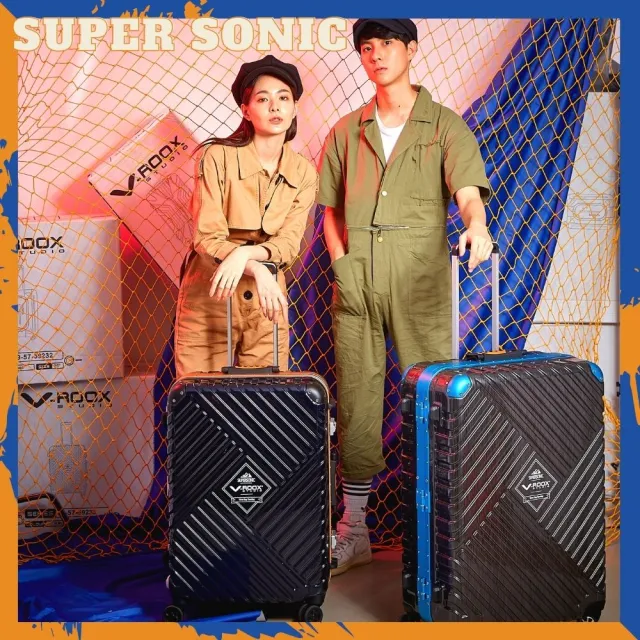 【V-ROOX STUDIO】歡慶618 V-ROOX SUPERSONIC 28吋 立體超音速硬殼鋁框行李箱(大容量 好推好裝)