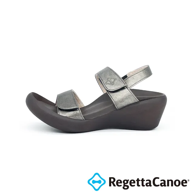 【RegettaCanoe】RegettaCanoe女士坡跟涼鞋 CJLW-5501(銀色)