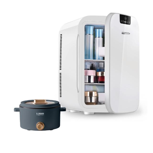 1+1特惠組【松井】27L雙核芯勁冷電子式冷暖行動冰箱+多功能美食電火鍋(CLT-27AQ+SG-177HS)