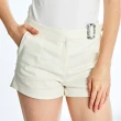 【Kspire】日型環造型西裝短褲 白色(女裝短褲 女短褲 棉質短褲 現貨)