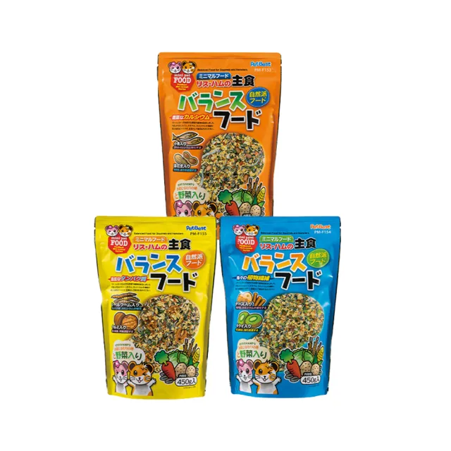 【PetBest】自然派倉鼠主食 450g(飼料 磨牙 骨骼強化 護膚亮毛 營養滿點)