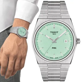 【TISSOT 天梭 官方授權】PRX系列 1970年代復刻 潮男必備 時尚腕錶 送禮推薦 禮物(T1374101109101)