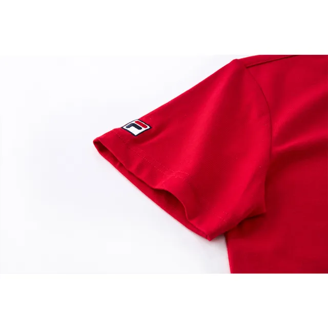 【FILA官方直營】KIDS 童吸濕排汗短袖上衣-紅色(1TEX-4416-RD)
