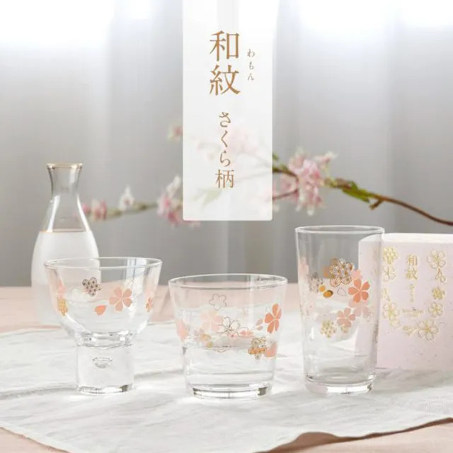 【TOYO SASAKI】日本製和紋櫻花酒杯/130ml(日本高質量玻璃代表)