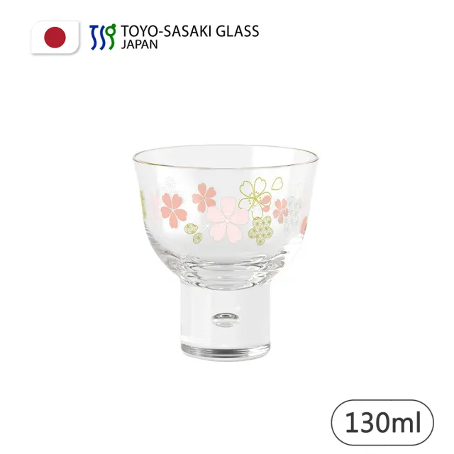 【TOYO SASAKI】日本製和紋櫻花酒杯/130ml(日本高質量玻璃代表)