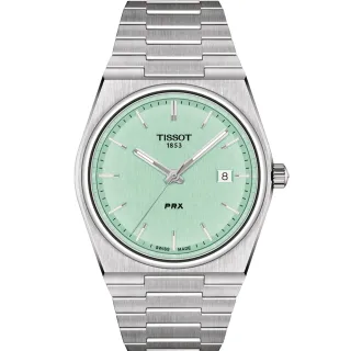 【TISSOT天梭 官方授權】官方授權 PRX系列 復古簡約設計腕錶(T1374101109101)