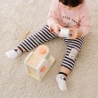 【OB 嚴選】咖啡廳家族美國棉彈力條紋印花寶寶內搭褲嬰幼童裝 《QA1566》