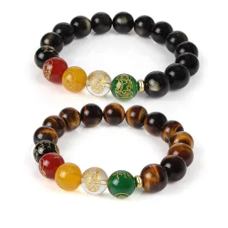 【石頭記】五路財神手鍊-極致招財-12mm(2材質選)