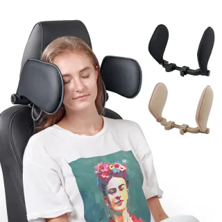 【YORI優里】可調整90°透氣布車用側靠枕 汽車側睡枕(汽車頭枕 車用枕頭 旅行頸枕 安全頭枕)