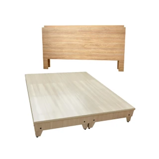 【睡芙麗-好睡名床】5尺渡邊功能型床頭+吉田高腳床底(兩件式、簡約、木芯板、掃地機器人、標準雙人)
