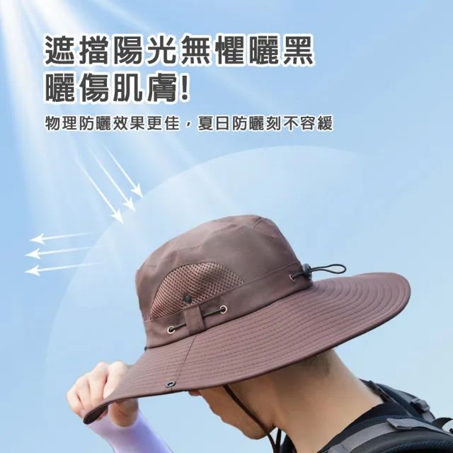 【KISSDIAMOND】加大帽檐透氣可折疊抗UV遮陽帽(防曬/可折疊/好收納/KDH-9207)