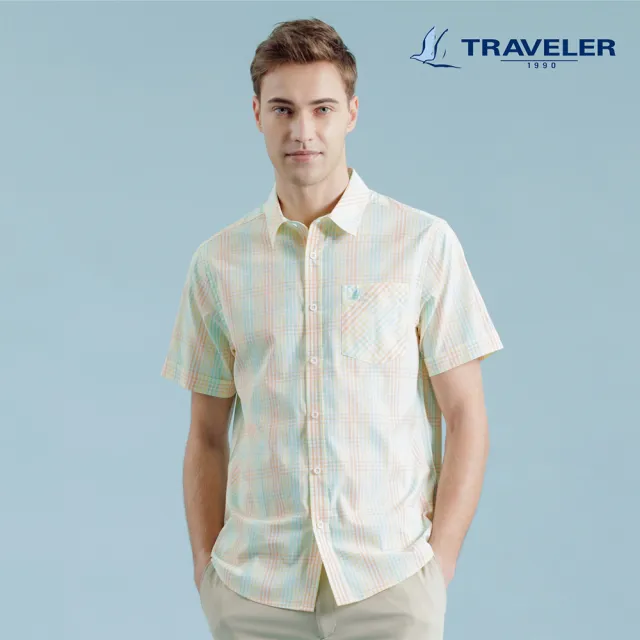 【TRAVELER 旅行者】男款Coolmax涼感消臭抗UV襯衫_231TR722(消臭/涼感/抗UV襯衫)