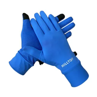 【Hilltop 山頂鳥】抗UV涼感觸控手套 中性款 藍｜PS46XX09ECE0