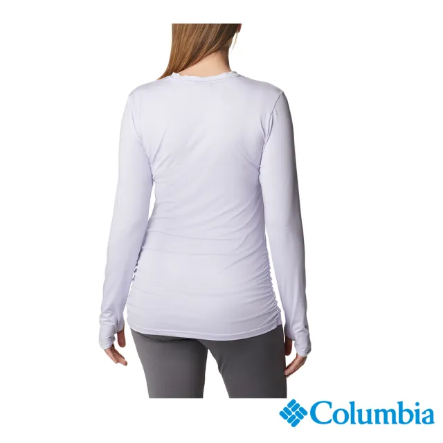 【Columbia 哥倫比亞 官方旗艦】女款-UPF50快排長袖上衣-紫色(UAP72670PL / 2023年春夏)