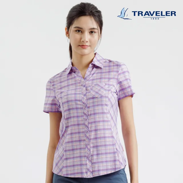 【TRAVELER 旅行者】女款涼感吸排抗UV襯衫_231TR726(涼感/抗UV襯衫)