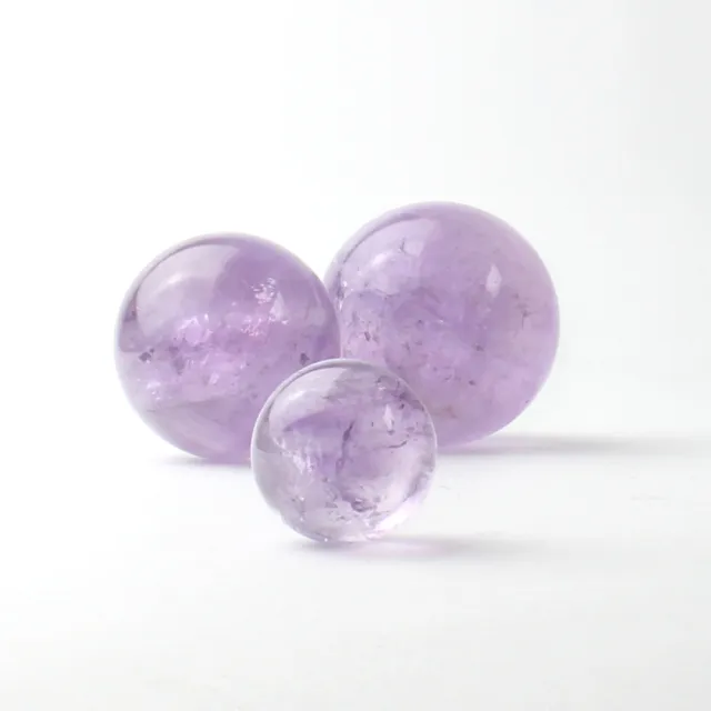【開運工場】40mm紫水晶球原木八卦擺飾組