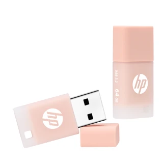 【HP 惠普】x768 64GB 迷你果凍隨身碟(裸粉橘)