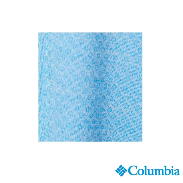 【Columbia 哥倫比亞 官方旗艦】女款- UPF30涼感快排短袖上衣-藍色(UAR55460BL / 2023春夏品)