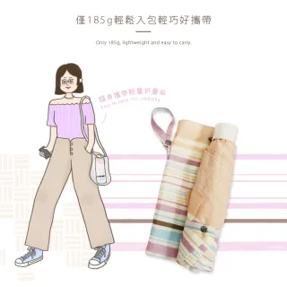 【雨之情】日系輕盈折傘-條紋(雨傘/摺疊傘/手開傘)