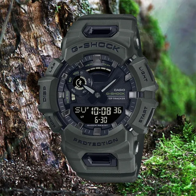 【CASIO 卡西歐】G-SHOCK 運動生活藍芽多功能手錶-墨綠 開學 送禮 禮物(GBA-900UU-3A)