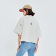 【5th STREET】女裝戶外探索圖案短袖T恤-灰卡其(山形系列)