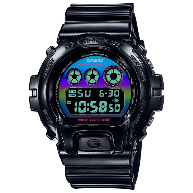 【CASIO 卡西歐】G-SHOCK AI 探索虛擬彩虹系列電子錶 送禮 禮物 推薦(DW-6900RGB-1)