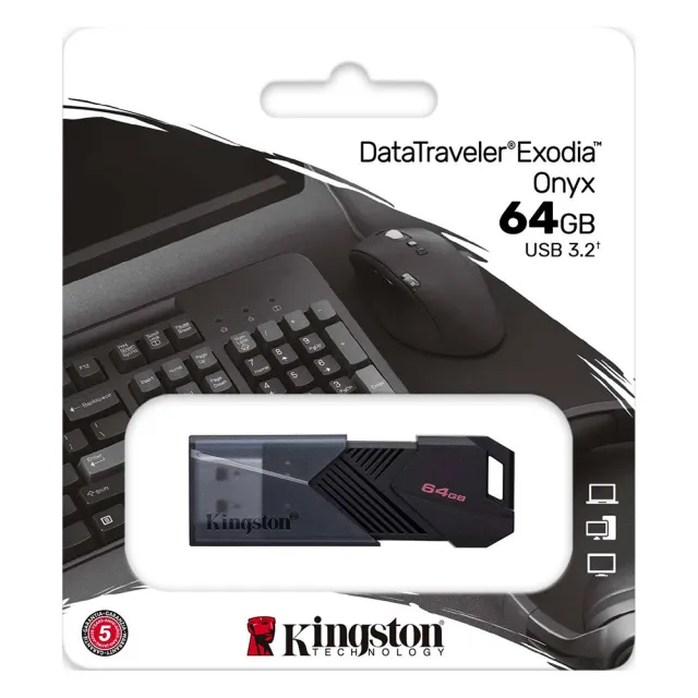 【Kingston 金士頓】64G DTXON Exodia Onyx USB3.2 Gen1 隨身碟(平輸 DTXON/64GB)