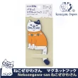 【Kusuguru Japan】日本眼鏡貓 磁鐵掛勾 立體造型可彎曲設計 Neko Zegawa-san系列