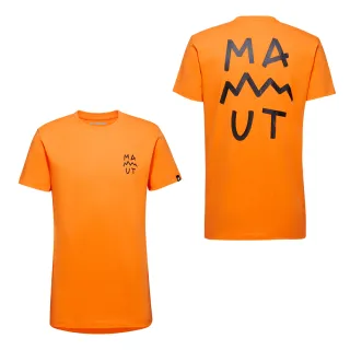 【Mammut 長毛象】Massone T-Shirt Men Lettering 有機棉短袖T 男款 深柑桔橘 #1017-05210