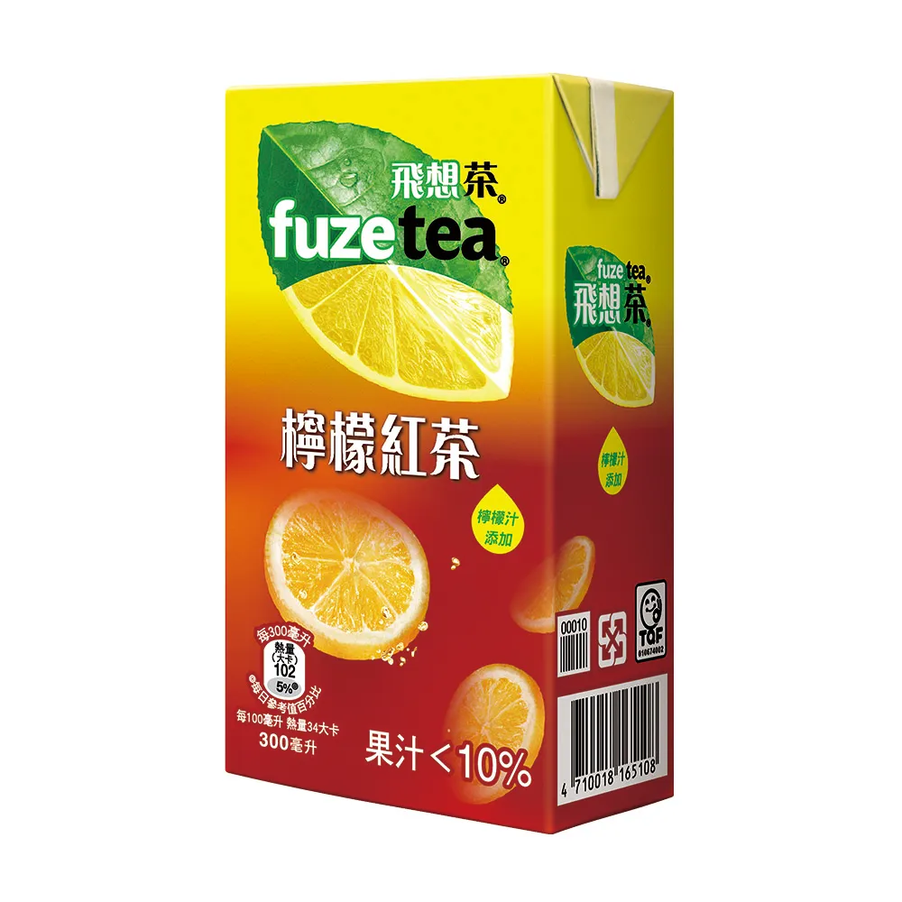 福利品/即期品【fuze tea 飛想茶】檸檬紅茶 利樂包300ml x24入/箱