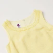 【ILEY 伊蕾】優雅小香花呢鬚邊設計領圍H型背心洋裝(淺黃色；M-XL；1231027507)