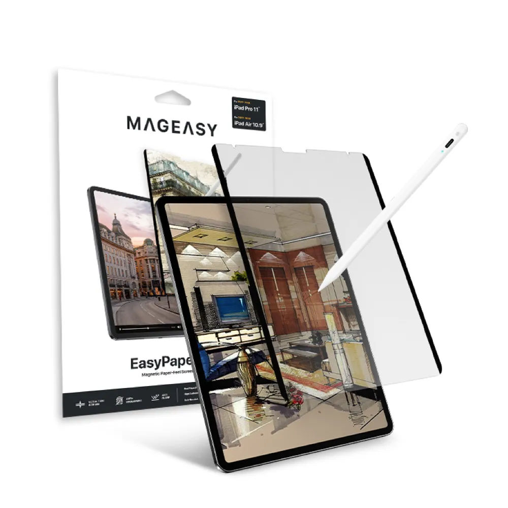 【MAGEASY】iPad Pro 12.9吋 EasyPaper Pro 可拆式磁吸類紙膜(SwitchPaper)