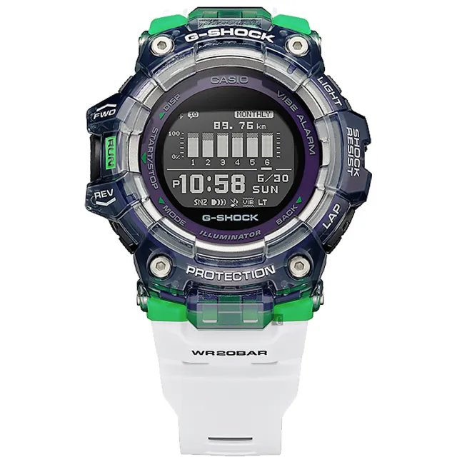 【CASIO 卡西歐】G-SHOCK 多功能運動藍芽電子錶 畢業禮物(GBD-100SM-1A7)