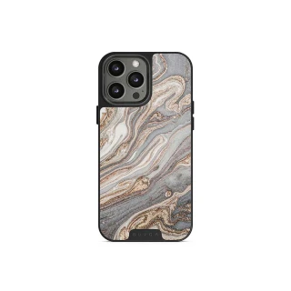【BURGA】iPhone 14 Pro Elite系列防摔保護殼-波瀾綠湖（晨霧灰框）(BURGA)