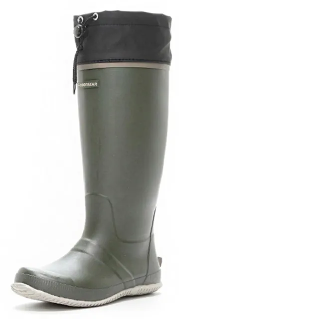 【MOONSTAR 月星】3E 寬楦雨靴.長筒雨鞋.露營園藝雨靴(MSRLS049 橄欖綠)