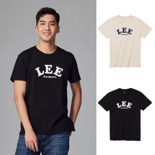 【Lee 官方旗艦】男裝 短袖T恤 / 胸前弧形 大LOGO 共2色 標準版型(LL23001997W/ LL230019K11)