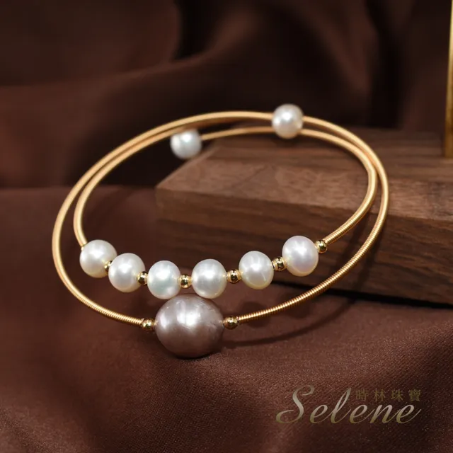【Selene】時尚設計珍珠雙圈手鍊(限量設計款)