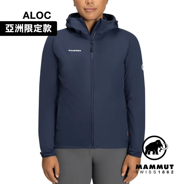 【Mammut 長毛象】GRANITE SO Hooded Jacket AF Women 防潑水軟殼連帽外套 海洋藍 女款 #1011-00332