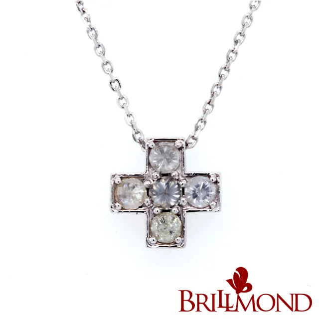 【BRILLMOND JEWELRY】天然鑽石墜 50分 白K金 倒鑲手工聖光鑽墜(9K白金台 天然鑽石總重50分)