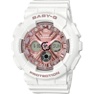 【CASIO 卡西歐】BABY-G 人氣手錶/白 畢業禮物(BA-130-7A1)