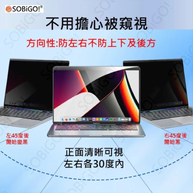 【SOBiGO!】MacBook Air 13 M1 磁吸抗藍光防窺片(A1932 A2179 A2337適用)