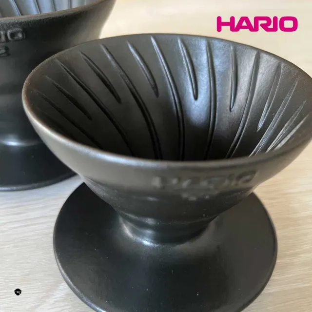 【HARIO】V60老岩泥01濾杯 1次燒 火山黑(手沖濾杯 錐形濾杯  一次燒 hario官方)