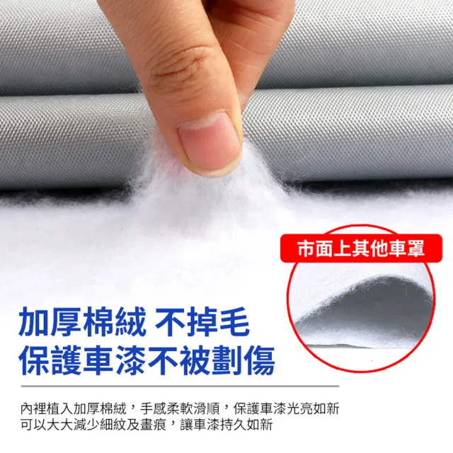 【YORI優里】杜邦牛津汽車車罩 防曬車罩 防雨車罩(車用防塵套 戶外防曬 內裡加絨 夜間反光條)